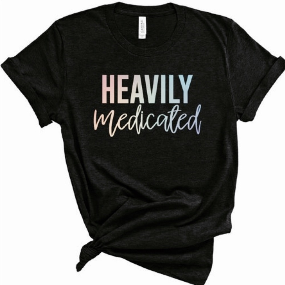 Heavily Medicated Holographic Boyfriend Tee
